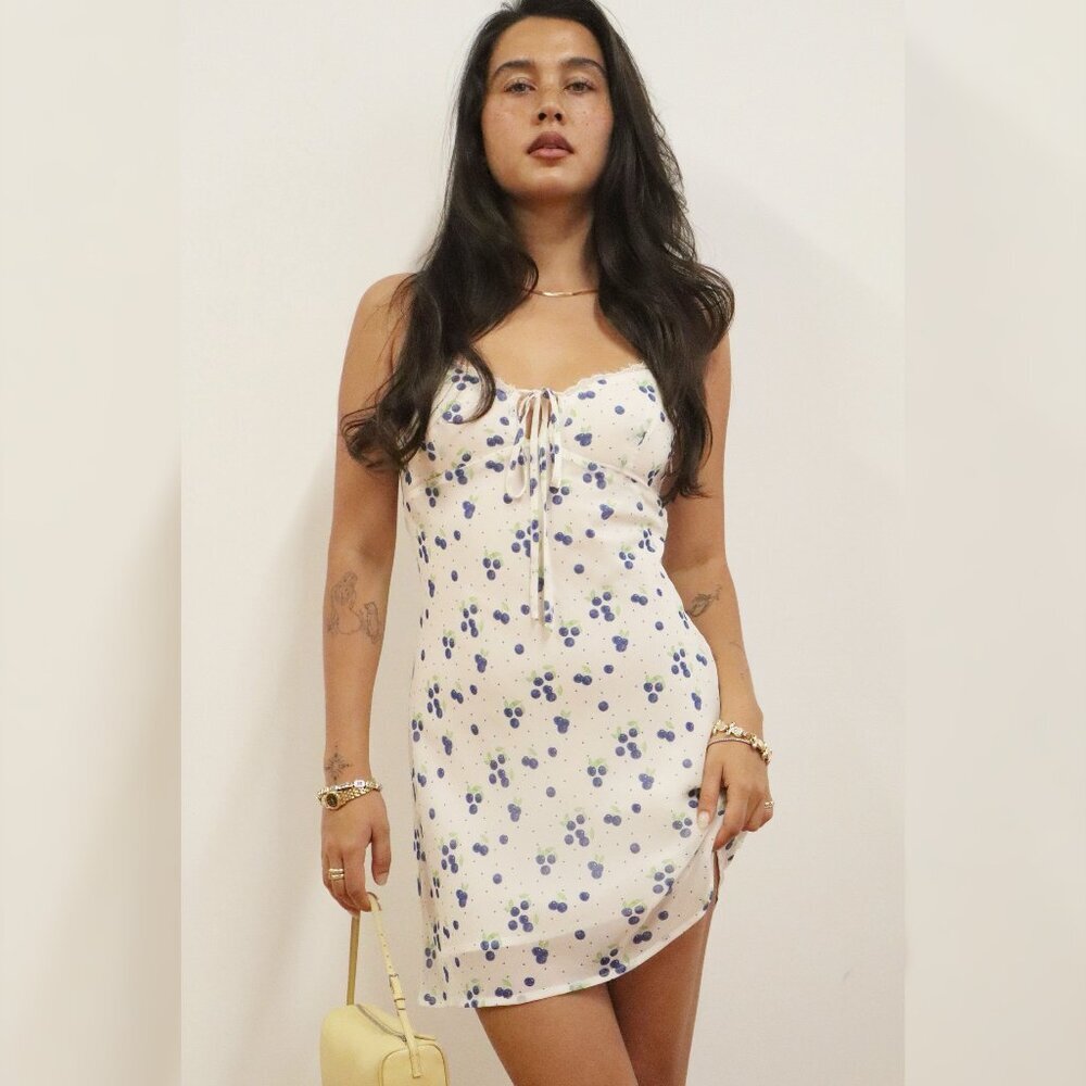 COMING SOON SWEETER THE BERRY PATTERNED MINI DRESS